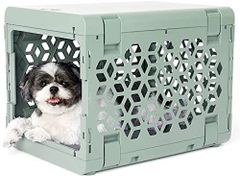 グリーン ペットハウス 室内 旅行用 犬 猫 小型犬 (グリーン)