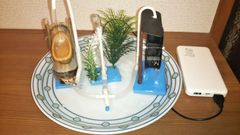 ミニししおどし大皿セット、電池セットで即運転