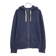Polo by Ralph Lauren ポロ ラルフローレン フルジップ スウェットパーカー ネイビー (メンズ M)中古 古着 V0772