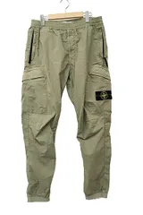 ストーンアイランド STONE ISLAND 19SS ロゴ ワッペン コットン ストレッチ カーゴ ワーク パンツ 701532203 W33 カーキ ブランド古着ベクトル 中古☆AA★250315のサムネイル