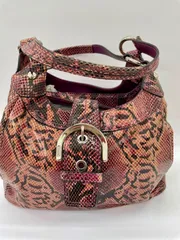 希少 COACHコーチ パイソン柄 ワンショルダーバック　F17419 希少 COACHコーチ パイソン柄 ワンショルダーバック F17419