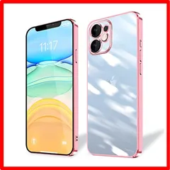 【匿名配送】 iPhone 11_ローズゴールド iPhone 11 ケース 耐衝撃 軽量 アイフォン11 スマホケース 背面クリア 周りメッキ加工 TPU 米