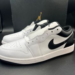 新品 28cm Nike Air Jordan 1 Low "White/Black" ナイキ エアジョーダン1 ロー "ホワイト/ブラック" 553558-132 スニーカー