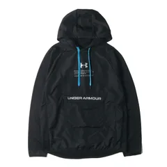 UNDER ARMOUR アンダー アーマー パーカー サイズ:M / 21AW ロゴ 切替 ジャージー パーカー (1368936) / 裏マイクロフリース / ブラック 黒 / トップス フーディー【メンズ】