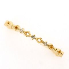 K10YG　リング　ring　指輪　3号　ダイヤ　総重量約0.5g