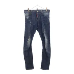 DSQUARED2 (ディースクエアード) 15AW SEXY TWIST JEAN ペイント加工 ダメージデニムパンツ インディゴ S74LA0832 S30342