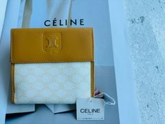 CELINE ホワイトマカダム Ｗホック 折財布