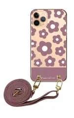 Galaxy S21 5G SC-51B SCG09 ギャラクシーS21 スマホケース スマホショルダー お花 花柄 フラワー 北欧柄 かわいい レザーベルト ストラップ 調節可能 130cm  カラー05