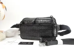 I'LLbe バムバック マットクロコダイル 黒 クロスボディバッグ ポシェット 新品@ 42