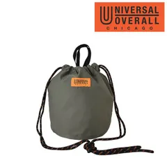 UNIVERSAL OVERALL ナイロンポーチ《チャコール》新品 未使用 ユニバーサルオーバーオール カラーザイルナイロンポーチ 巾着 撥水 ナイロン レディース【D7D】【メール便3】ファッション メンズのサムネイル