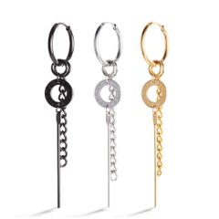 【色:3色各1個セット】Puente チェーン ステンレス ピアス チェーンピア