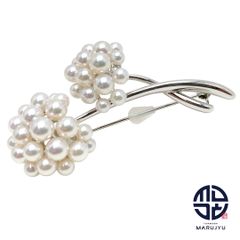 MIKIMOTO ミキモト K18WG 18金ホワイトゴールド 真珠 アコヤベビーパール ブローチ ジュエリー アクセサリー ブランド