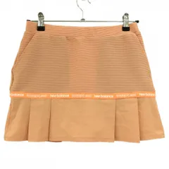 【超美品】ニューバランスゴルフ スカート オレンジ×白 ロゴライン 内側インナーパンツ レディース 0(S) ゴルフウェア New Balance