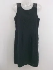 ◇ ◎ URBAN RESEARCH ROSSO ロッソ 切替 柄 ノースリーブ ミニ ワンピース サイズF ブラック レディース P  【1212200009953】