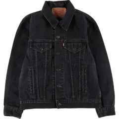 古着 90年代 リーバイス Levi's 70503-02 ユーロモデル ブラック デニムジャケット Gジャン メンズS相当 ヴィンテージ/evb009976
