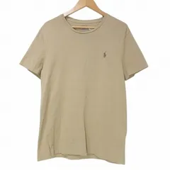 ポロ ラルフローレン POLO RALPH LAUREN カスタムスリムフィット Tシャツ カットソー 半袖 ポニー ワンポイント刺繡 M 175/96A ベージュ X