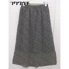 ◇ niko and … ニコアンド 豹柄 レオパード ロング フレア スカート ベージュ ブラック系 レディース  【中古】 【1109060005419】