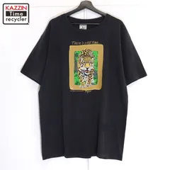 90s USA製 vintage アニマル柄 ジャガー 半袖Ｔシャツ メンズ 表記XLサイズ