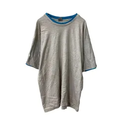 FRUIT OF THE LOOM 半袖 無地Tシャツ XL 杢ライトグレー ダブルネック フルーツオブザルーム USA製 古着卸 アメリカ仕入 a707-5174のサムネイル