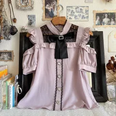 Ank Rouge レース切り替えブラウス