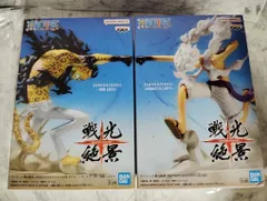 ONE PIECE 戦光絶景 2個セット ルフィ ギア5 ニカ ロブルッチ レオパルド 豹 覚醒モデル