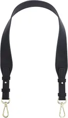WADORN ショルダーストラップ バッグ用 太め 革 幅4CM 調節可能 ショルダーベルト 斜め掛け 鞄 付け替え 肩ひも 単品 長さ76-80CM 黒( ブラック)