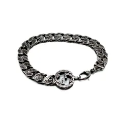 極美品✪グッチ チェーン ブレスレット インターロッキングG ラージ 刻印18 極美品✪グッチ チェーン ブレスレット インターロッキングG