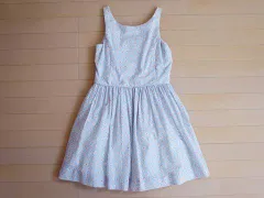 ポロ ラルフローレン polo ralph lauren アウトレット 子供服 女の子 16歳 約 160cm ワンピース ノースリーブ ストライプ 水色 バラ 夏 ★4 ガールズ キッズ ジュニア 【中古】 ユーズド 古着 子ども服