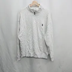 ◇ ⊇ U.S. POLO ASSN.　ユーエスポロアッスン コットン100% 長袖 パーカー サイズM グレー メンズ E  【1410100027217】のサムネイル