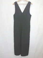 ◇ Θ UNIQLO ユニクロ Vネック ノースリーブ オールインワン サイズM ブラック レディース E  【1411070008596】