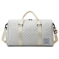 ☆ オフホワイト ☆ ボストンバッグ 旅行バッグ mmbbag4k ボストンバッグ 大容量 旅行 旅行バッグ 旅行バック ボストンバック 旅行かばん マザーズバッグ マザーズバック キルト 軽量 軽い ジム ヨガ スポーツ レディース メンズ 男女兼用