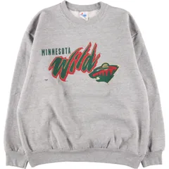 レア【古着】NHLミネソタワイルド ハーフジップ刺繍ナイロンジャケット メンズL キッズ 古着 90s NIKE スウォッシュ ロゴ 刺しゅう ハーフジップ