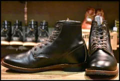 【8.5D 美品 17年】レッドウィング 9060 ベックマン ブラッククローンダイク 黒 茶芯 フラットボックス ブーツ redwing HOPESMORE【FE564】