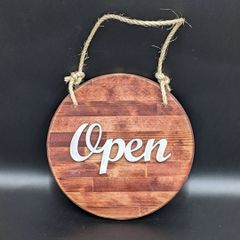 ❤️激レア❤️カフェ風インテリアに最適❤️木製看板 丸型スタイル✨グリーン 美品 ❤️激レア❤️カフェ風インテリアに最適❤️木製看板 丸型