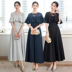 入学式 パーティードレス ロングワンピース レース ロング丈 結婚式 披露宴 二次会 お呼ばれ 20代 30代 40代 レディース フォーマル 春 夏 秋 冬 お呼ばれ xiuhua03