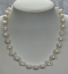 淡水ブロックパール　ネックレス＆ブレスレット　美品　レディース　オシャレ