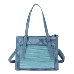 [ハルジオ] 痛バッグ おしゃれ 痛バに見えない 痛バ 小さめ ミニ トート ショルダー 2WAY ショルダーバッグ トートバッグ ハンドバッグ 推し活バッグ ブラック ブラウン ブルー 大人 推し活 普段使い 人気 (ブルー) [ブルー]