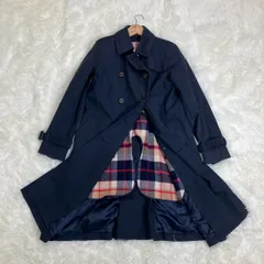 マッキントッシュフィロソフィー ロングトレンチコート  ライナー付き 紺 Mサイズ相当 ★お値段交渉を受け付けます
