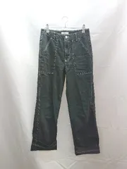 ◇ FOREVER 21 ステッチ ロールアップ シンプル カジュアル デニム パンツ 25インチ ブラック レディース E  【1304050028472】のサムネイル