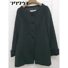 ■ snidel スナイデル ラビットファー 長袖 ノーカラー コート サイズF ブラック レディース  【中古】 【1111300007237】