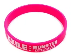 【中古】アクセサリー(非金属)(男性) EXILE ゴムブレス(ピンク) 「EXILE LIVE TOUR 2009 “THE MONSTER”」 