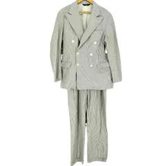 ポロバイラルフローレン Polo by RALPH LAUREN USA製 シアサッカー ストライプ ダブルブレストテーラードジャケット セットアップ メンズ  40R