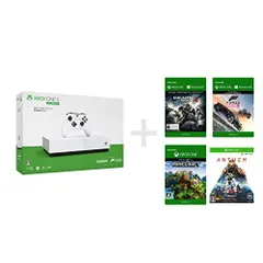 【中古】Xbox One S 1 TB All Digital Edition ソフト4本セット Forza Horizon 3 + Minecraft ダウンロード (同梱) Gears of War 4 ダウンロード
