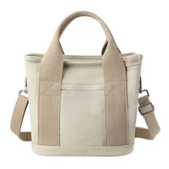 【数量限定】ミニトート トートバッグレディースキャンバスショルダーバッグ斜めがけ2way仕切り 小さめ [Sitengle] ハンドバッグシンプル無地軽量お散歩お買い物旅行通勤メンズレディース