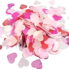 bath＆bath ハート コンフェッティ紙吹雪 ペーパーシャワー フラワーシャワー 結婚 結婚式 披露宴 ウェディング(3色 1400枚 10‐14人分)