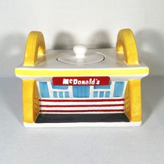 90s McDonald Restaurant Cookie Jar　90年代　マクドナルド　店舗型　クッキージャー　陶器　ヴィンテージ　アンティーク　アメトイ