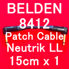 BELDEN 8412 Patch Cable with Neutrik Gold Plated Plug LL 15cm x 1本