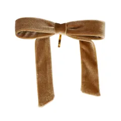 ☆ ベロアリボン/ベージュ ☆ ポニーフック ポニーフック かわいい ヘアアクセサリー ヘアアレンジ ヘアフック ヘアーカフス 髪飾り レディース おしゃれ 可愛い 大人っぽい まとめ髪 ワンポイント 上品 エレガント 髪留め 二次会 結婚式 入学式 卒業式