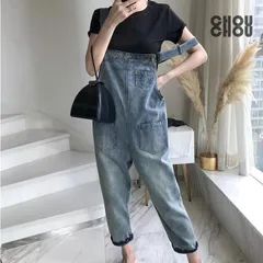 オーバーオール デニムパンツ レディースロング丈 ジーンズ【セール期間】 春夏新作 ロングズボン 無地 大きいサイズ サロペット 30代40代50代 オシャレ