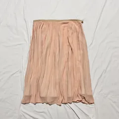 【新品未使用タグ付き✨】LOUNIE＊ルーニィ＊定価16,800円＊上品ピンクベージュのプリーツスカート＊L相当✨春服　春色　夏服　送料無料✨